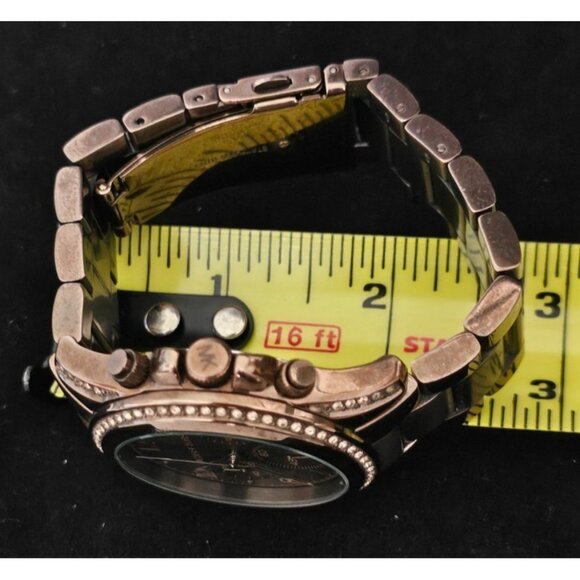 Michael Kors Blair MK5493 Rose Gold Womens Chronograph Watch Glitz Bezel Working - Picture 7 of 7